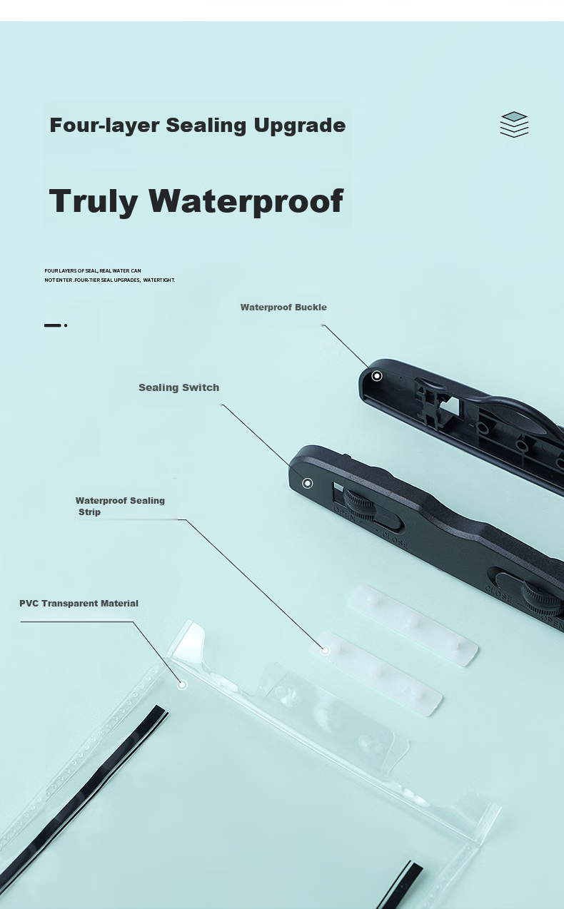 361° Waterproof Phone Case, Diving Pouch, Touchscreen Compatible, Underwater Photography, Universal Lanyard, Rainproof Case for Food Delivery Riders 3