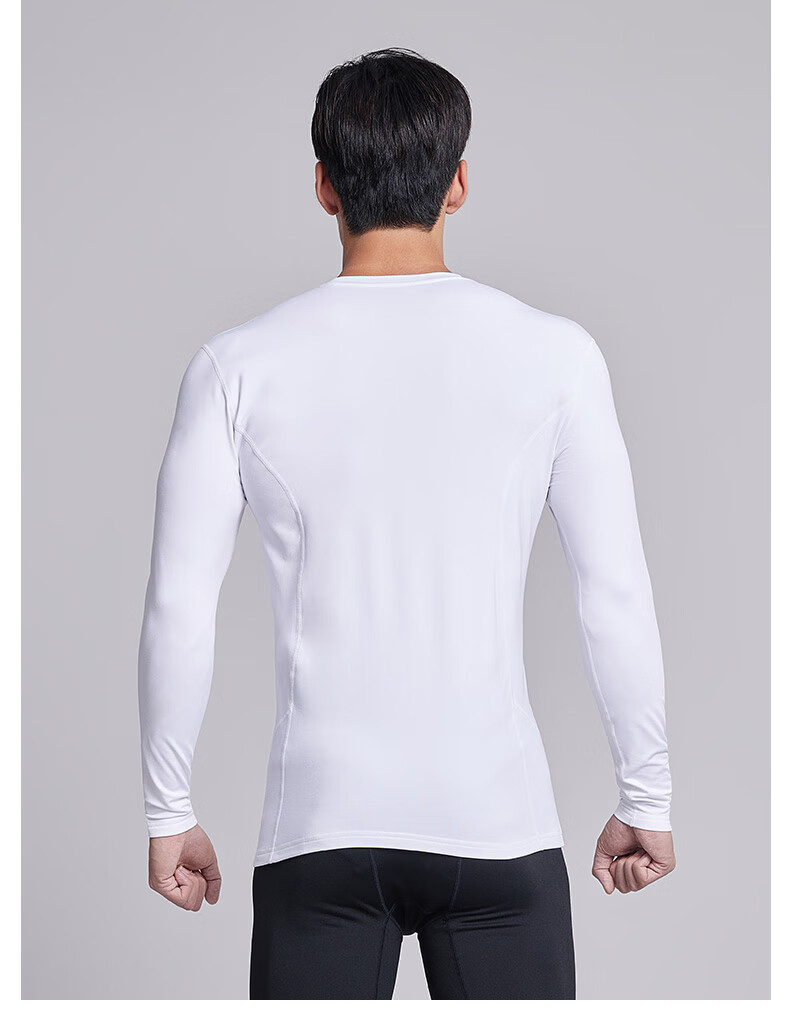 KELME Men's Outdoor Thermal Fleece Lined Compression Shirt Running Training Fitness Top Black 3XL 10