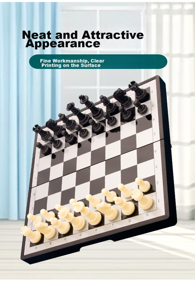 JUA Medium Magnetic Chess Set for Children, Elementary School Students, Learning Training, Educational And Leisure Board Game Set F-5 5