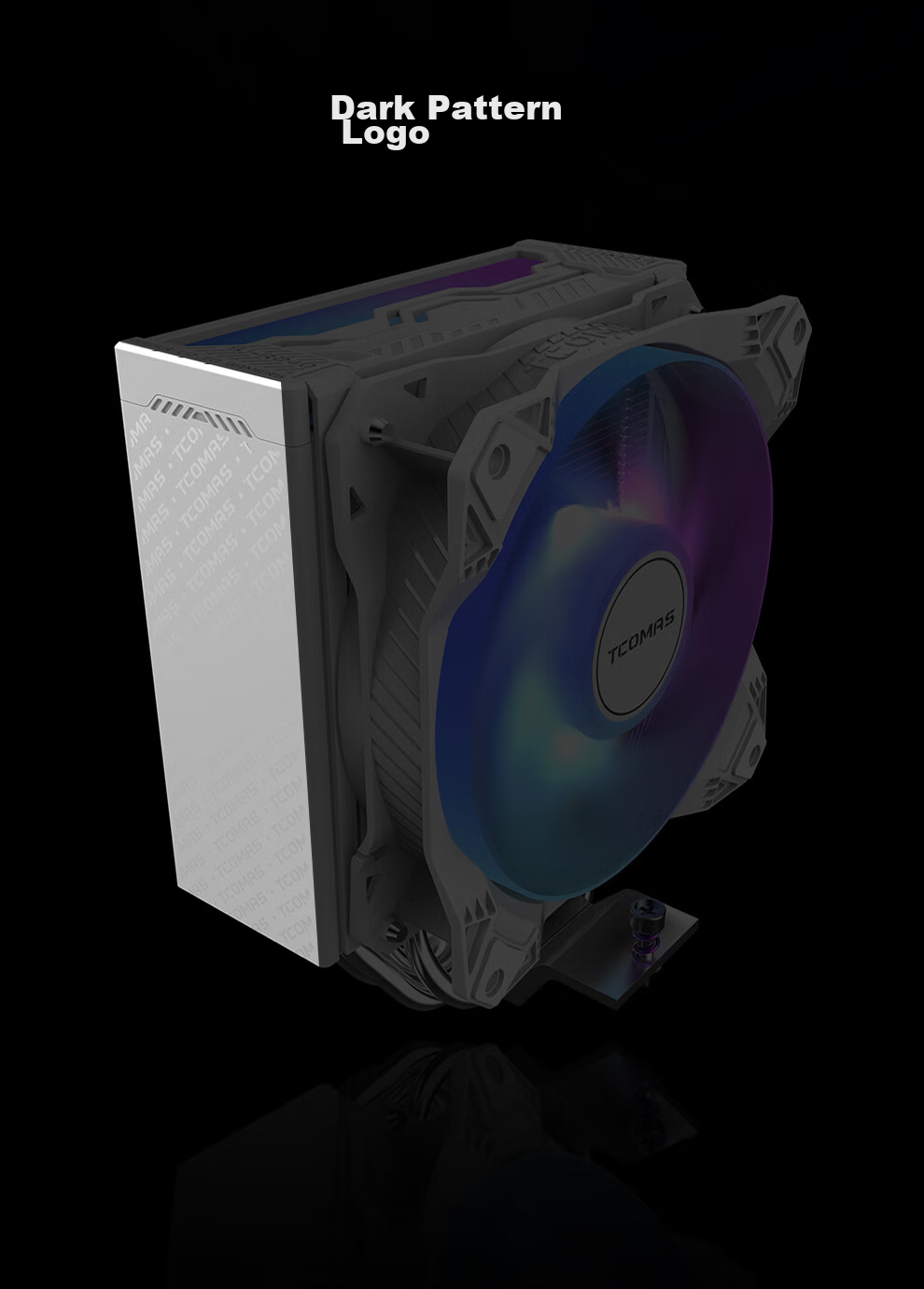 TCOMAS Titanium Zirconium R400 White CPU Air Cooler with 4 Heat Pipes, 245W Thermal Dissipation, ARGB Lighting Sync, 2500 High RPM Fan, Compatible with AM5/AM4/AM3 15
