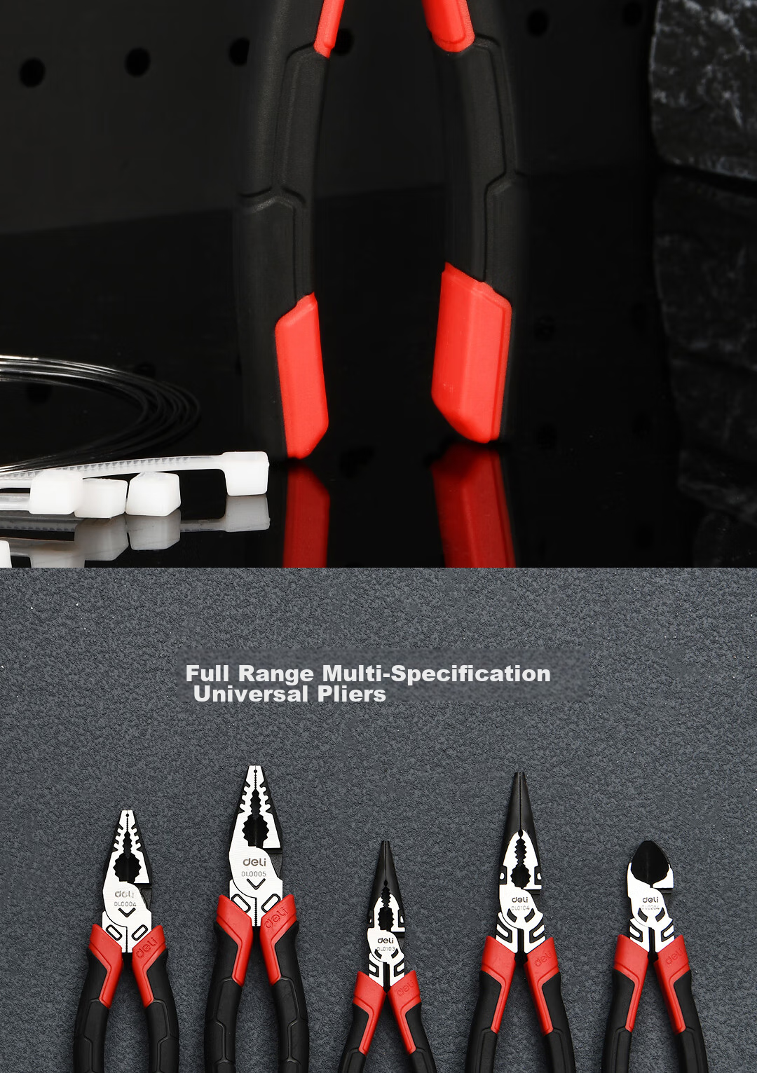 Deli Professional Heavy-Duty Diagonal Cutting Pliers with Rubber Handle, Alloy Steel Diagonal Pliers, Wire Cutters, 6 Inches 11