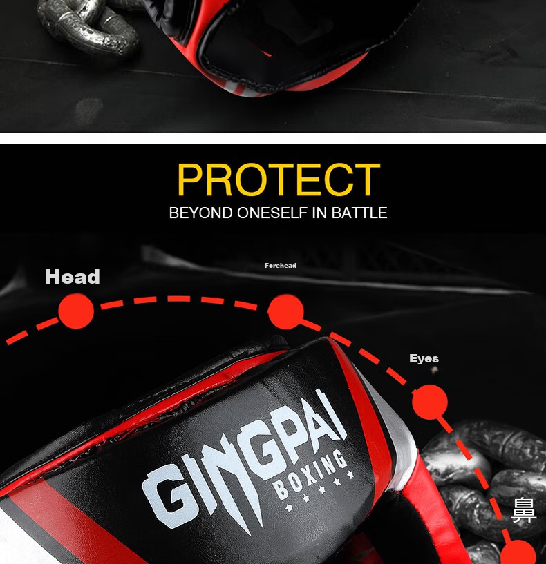 Jingpai Boxing Head Guard Professional Fighting Kickboxing Adult And Children's Boxing Monkey Face Helmet Full Protection Headgear 11