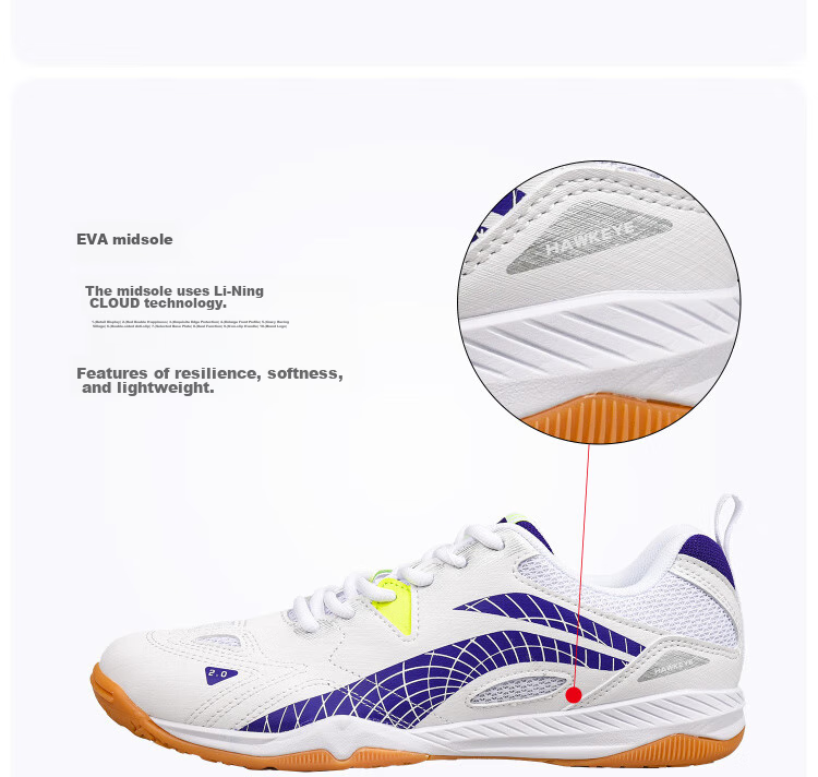 LI-NING Table Tennis Shoes National Team Training Edition Eagle Eye 3.0 ESS Unisex Professional Non-Slip Table Tennis Sports Shoes White Black Size 37 10