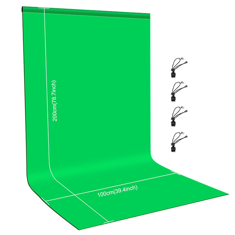 Pangniu Professional Video Keying Photography Studio Live Streaming 1*2m Background Cloth, Thickened And Reinforced Background Fabric, PU5209G Portrait Shooting Green Screen Green Backdrop