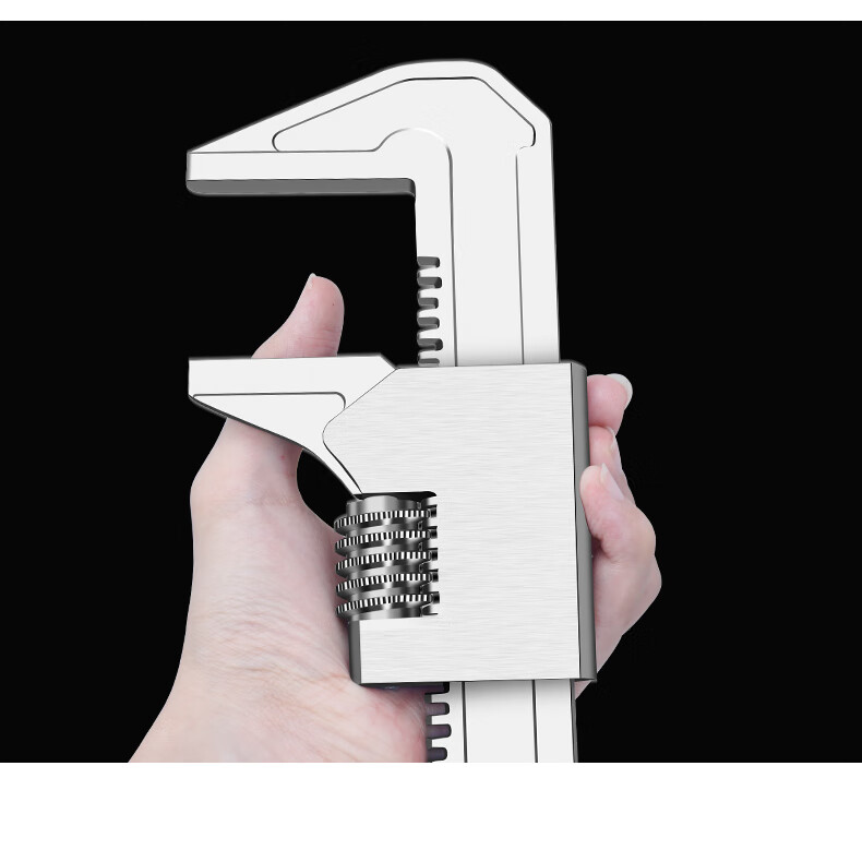 Dedong F-Type Adjustable Wrench, Multi-Functional, Wide-Mouth, Right-Angle, Universal Pipe Wrench, Tool for Large Diameter Pipes 21