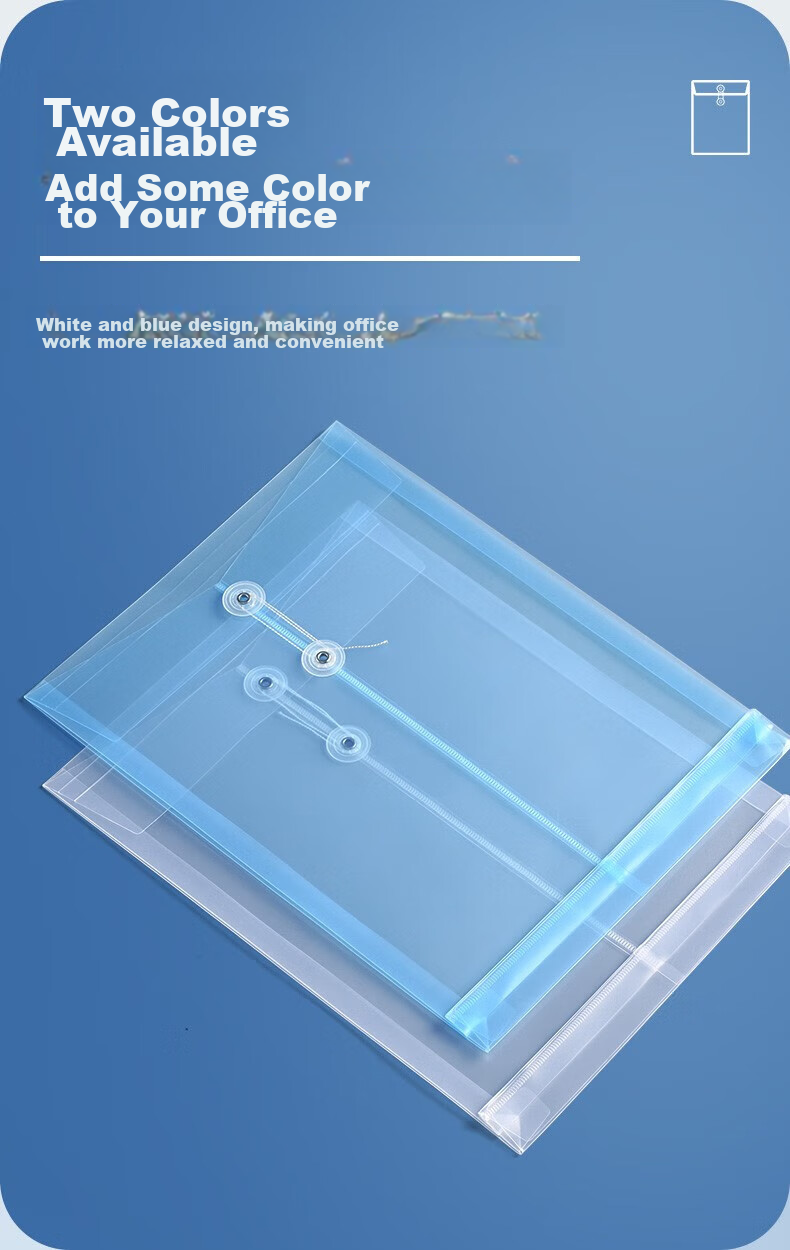 Taidang 10 Transparent File Folders, 3cm Plastic A4 Size, Waterproof Document Bags, PP Office File Storage, Thickened Version TA02155 3