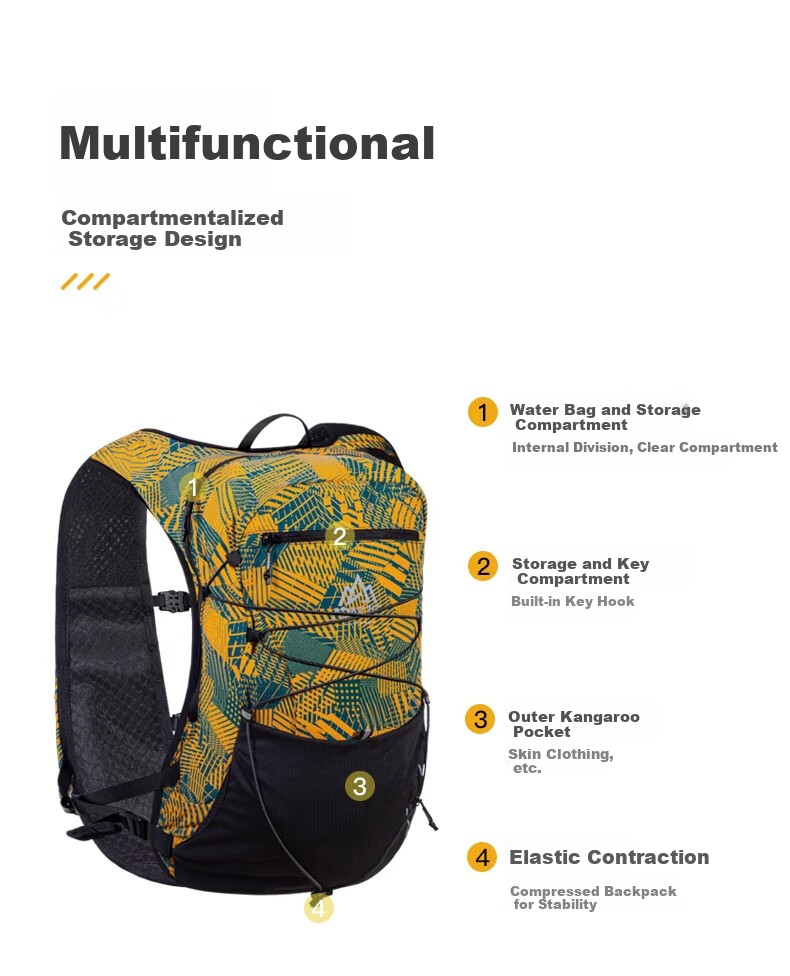 AONIJIE Trail Running Backpack, Outdoor Running Hydration Pack, Outdoor Marathon Sports Hiking Backpack, Cycling Bag 4