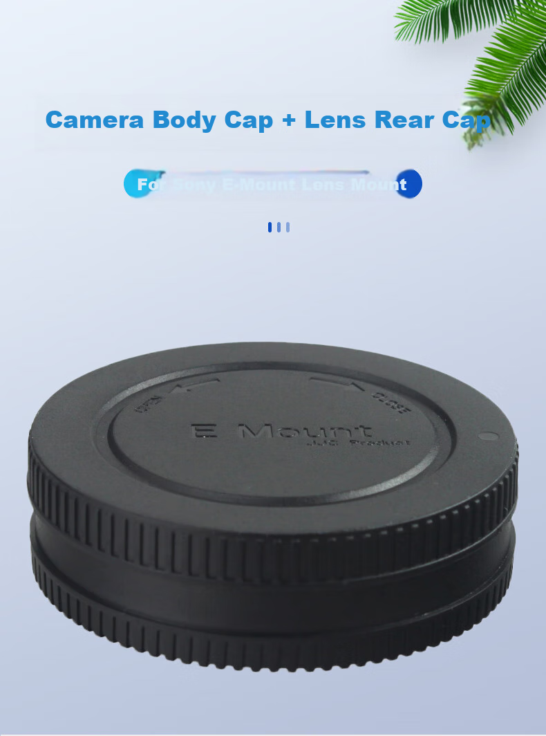 JJC Compatible Lens Hood for Sony Camera Body, Lens Cap for A7r5/r4/r3 A7m5/m4 A7s3 A7C ZV-E1 ZV-E10 A6400 A6700 E-Mount 1