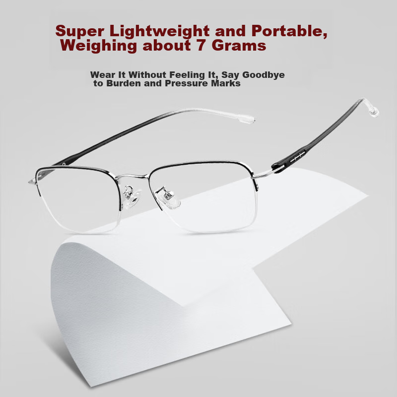 VGO Reading Glasses for Men And Women, Bifocal Anti-Radiation Dual-Light Glasses for Elderly, Model 9606 Black 100 Degrees 8