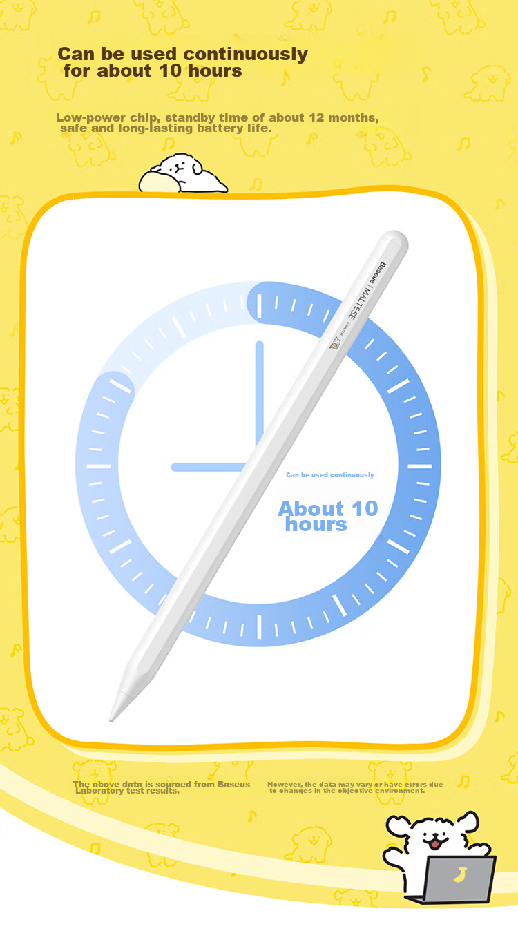 BASEUS Capacitive Stylus for IPad, Apple Pencil [Line Dog] Compatible with 2026 Pro/Air8/Mini/iPad11 Tablet Touch Screen Writing Pen Apple Pencil 26