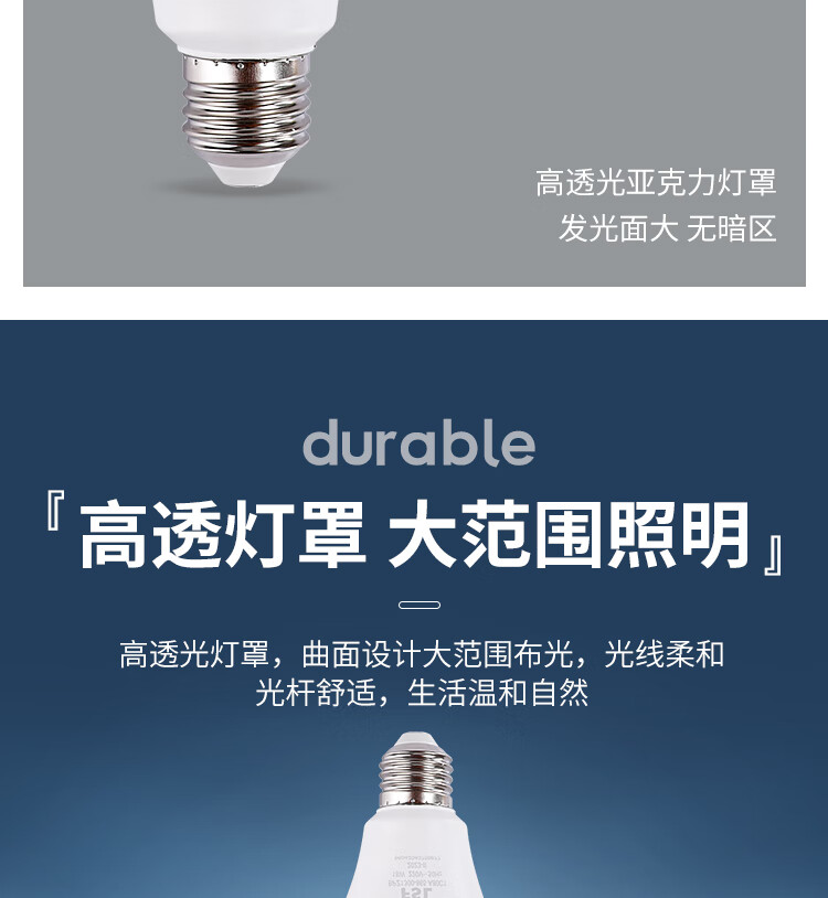 Foshan Lighting (FSL) LED Bulb E27 Large Screw Base High Power Factory Bulb Energy-saving Super Bright Commercial Lighting LED Replacement Light Source A60 13W White Light 6500K 1