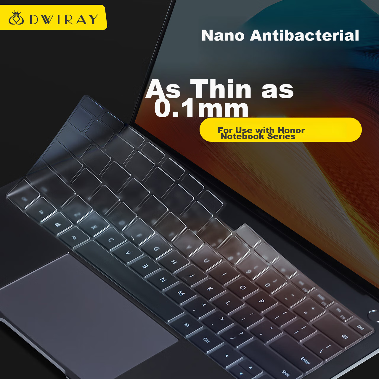 DiyiGongfang Keyboard Cover Dust-Proof Film Suitable for Honor MagicBook 14/14pro/V14/X14/X14pro Laptops, Ultra-Thin Nano Antibacterial TPU Protective Film for Keyboard