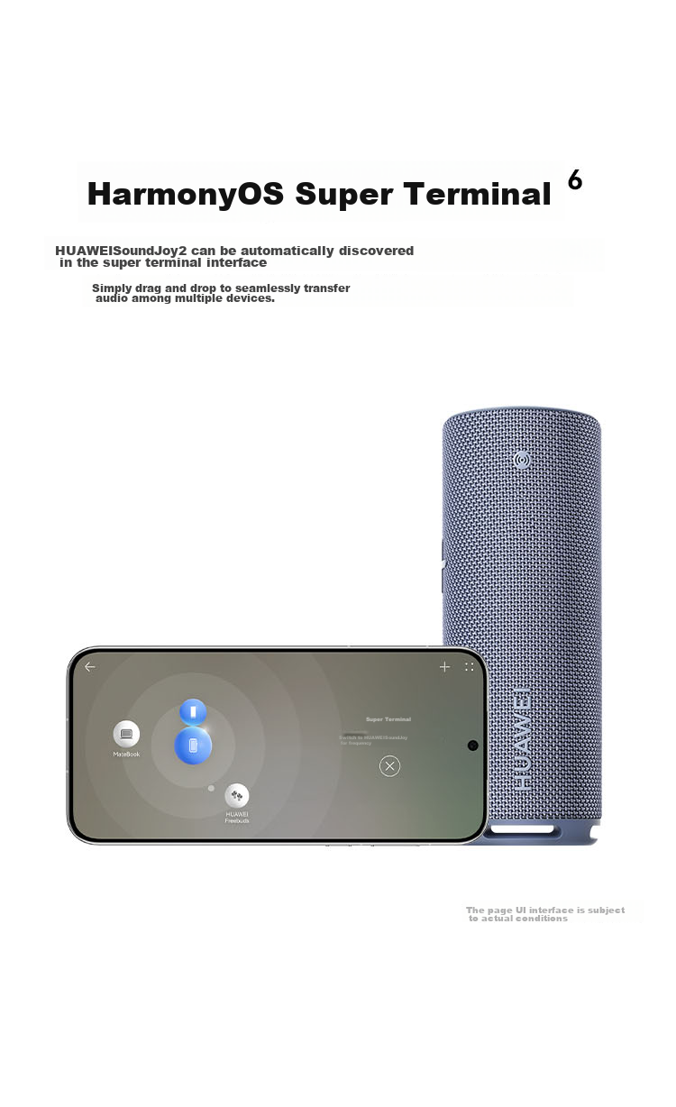 HUAWEI Sound Joy 2 Bluetooth Version, Portable Speaker for Watching Football Season, Computer Speakers, Two-Unit Stereo Long Battery Life Outdoor High-Fidelity Waterproof Gift, Obsidian Black 21