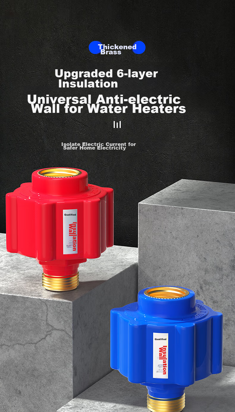 Muvi Water Heater Pressure Relief Valve, Electric Water Heater Safety Valve, Water Heater Pressure Reducing Valve, Universal Accessories, All-Copper One-Way Valve 1