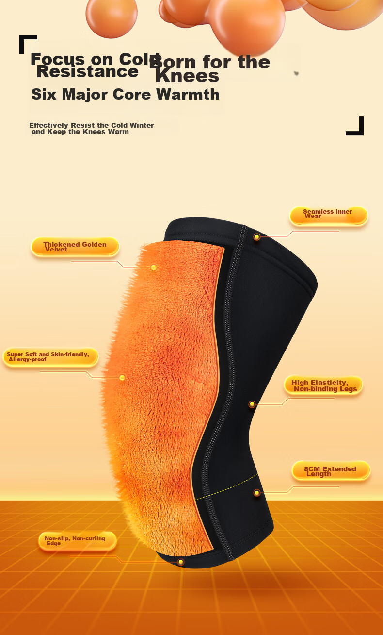 Li-Ning Knee Brace Summer Cold Legs Arthritis Synovitis Air-Conditioned Room Cold Prevention Warmth Knee Protector for Men Women Middle-Aged Elderly 3
