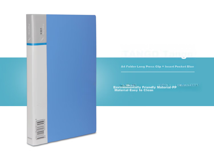 TANGO File Folder A4 Document Folder with Double Strong Clips, Morandi Green 1 Piece, Exam Paper Folder Archive Folder Metal Clip Financial Office Stationery Storage Folder 1