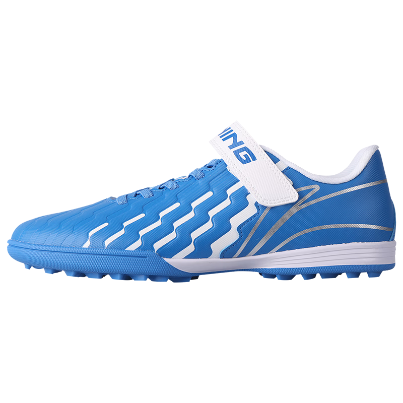 Li-Ning Children's Soccer Shoes for Ages 6-12, Molded Studs TF Professional Training Shoes for Elementary School Students, Big Kids Boys And Girls Velcro Sneakers Size 31