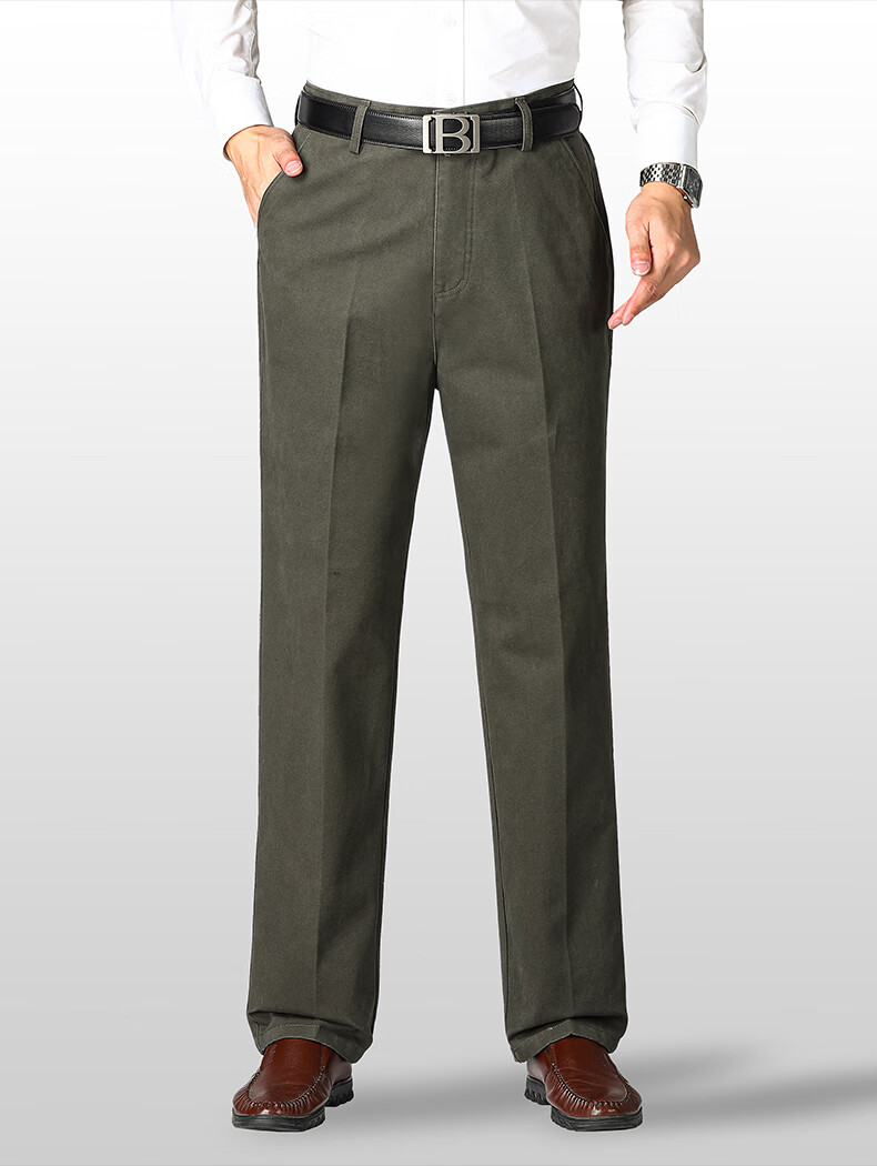 FIRS [Long-Staple Cotton] Men's Dress Pants, Spring And Autumn New Style, Business Casual Straight-Leg Trousers, Dad's Work Pants 12