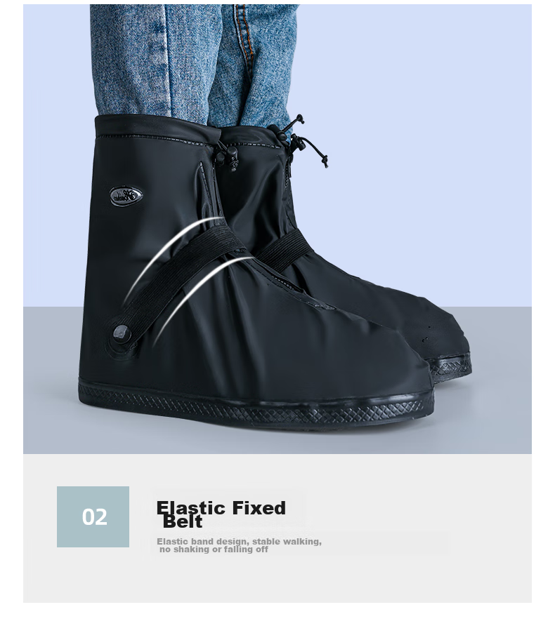 KEYRU Waterproof Rain Boots for Men And Women, Non-Slip High-Top Thick Wear-Resistant Lightweight Rain Boots, Suitable for Adults 14
