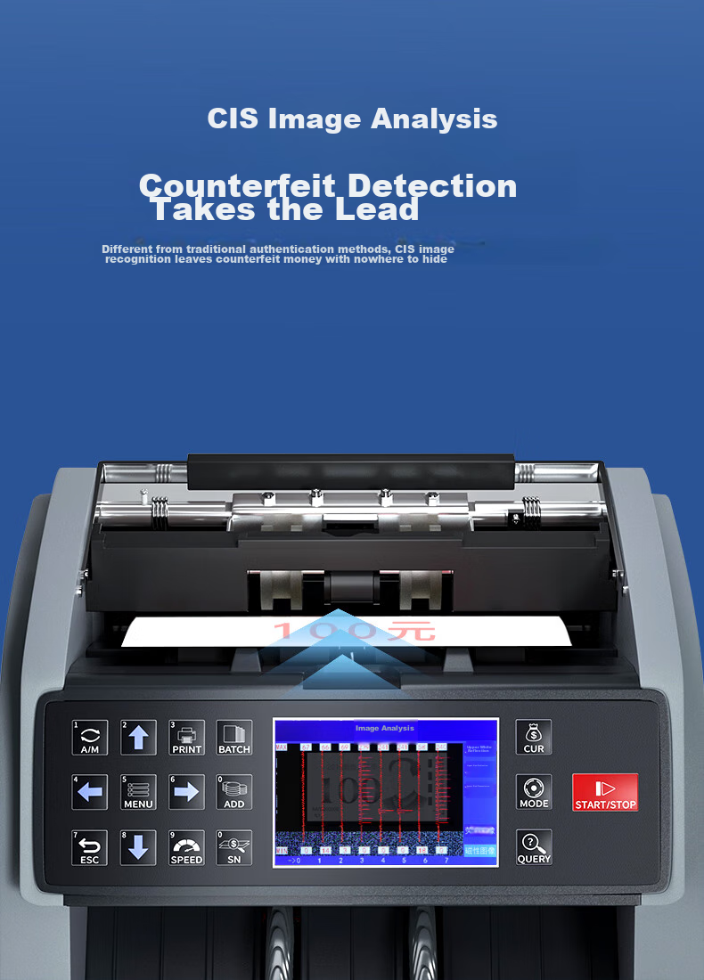 Weirong Multi-Currency Currency Counter for USD, EUR, GBP, JPY, AUD, CAD, INR Bill Sorting Machine WR-M998 5