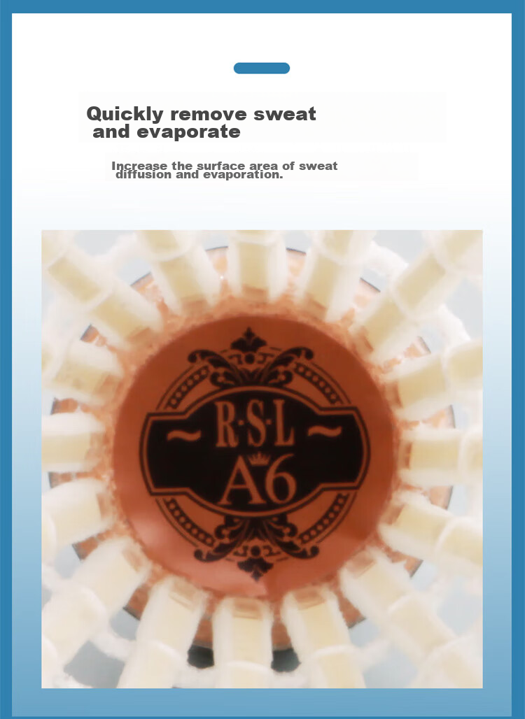 RSL Badminton Shuttlecocks for Training And Competition, Stable And Durable, RSL-A6 Speed 76, 12 Per Tube 5