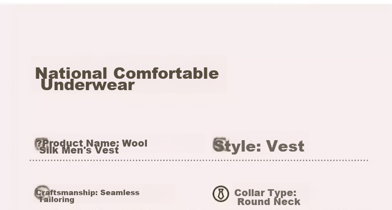 YUZHAOLIN Men's Thermal Vest, Autumn And Winter Seamless, Contains Wool And Silk, German Velvet, Large Size Undershirt Vest for Men, 2-Piece Set 17