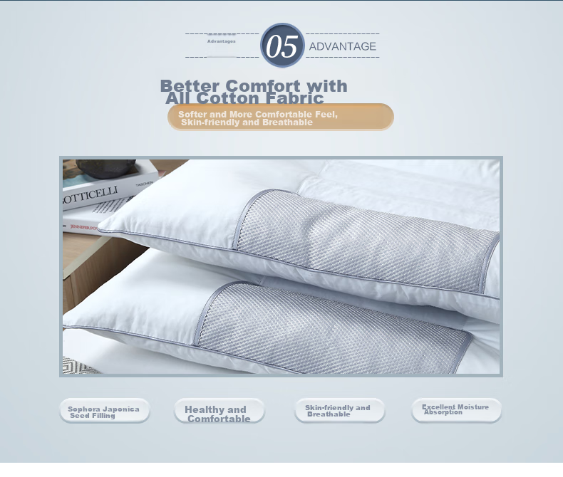 Hengyuanxiang Pillow, Cassia Seed Antibacterial Cervical Pillow, Single Person Sleeping Hard Pillow, Pillow Core, Whole Head, One Piece, 48*74cm 21