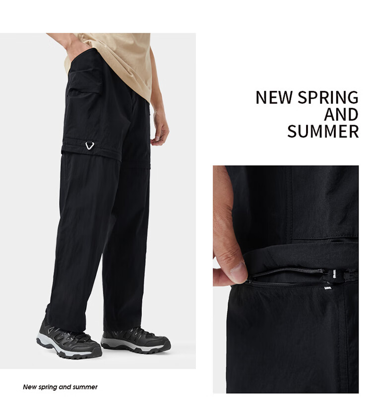 CAMEL Outdoor Ice-Cool Quick-Dry Long Pants for Men, Detachable Long And Short Sports Trousers, Travel Clothing [Sweat-Inducing] 0016 9