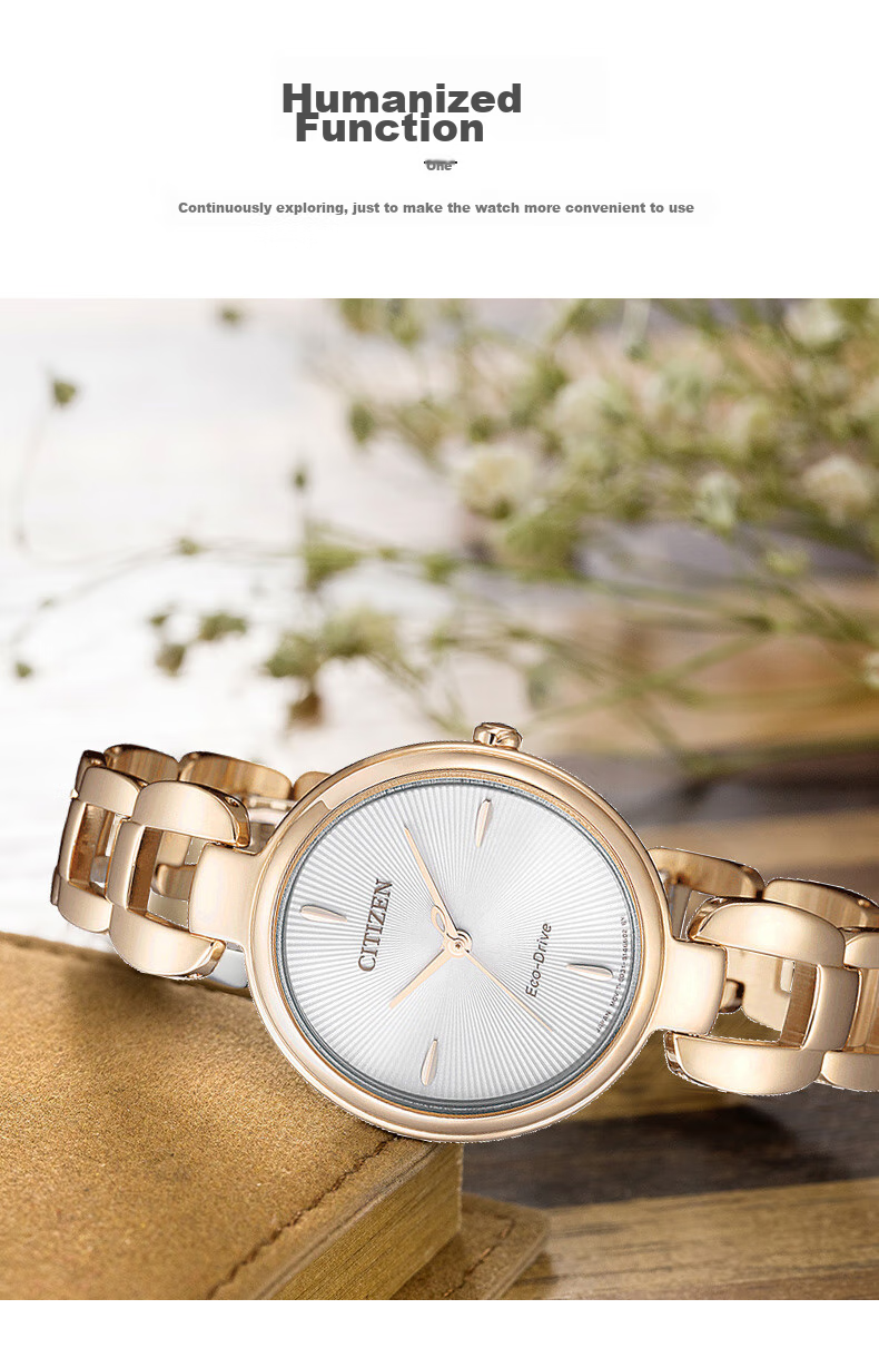 CITIZEN Watch for Women, Japanese And Korean Style L Series, Eco-Drive, Mother-Of Dial, Steel Band, Fashionable Gift for Girlfriend, EM0533-82Y 6