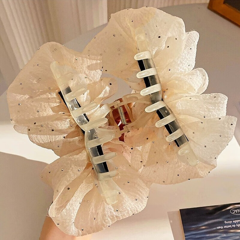 Xiangwan Hair Clip, Claw Clip, Mesh Butterfly Bow, Bubble Hair Clip, Cloud Clip, Back of Head Shark Clip, Bun Claw Clip, Hair Accessory 6
