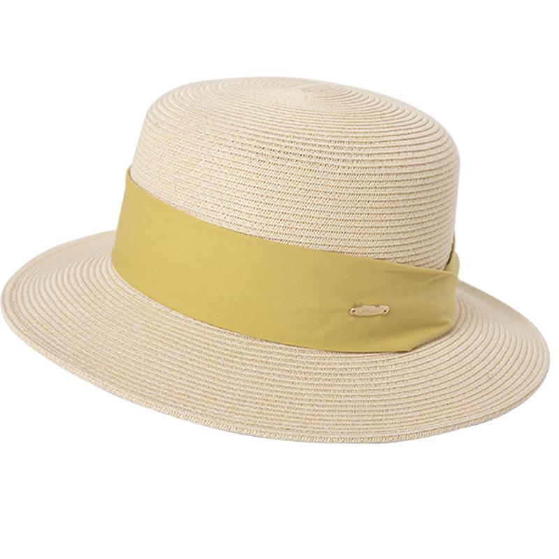 Siggi Straw Hat for Women, Summer Sun Protection UV-Resistant Flat Brim Hat, Sunscreen Cap, Flat Top Hat, Sun Visor, Gift for Wome