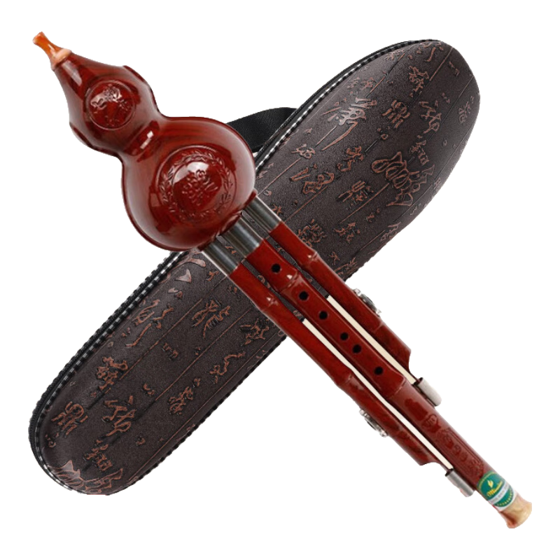 Minsine Yunnan Three-Tone Drop-Resistant Hulusi in C Key, White Copper Resin ABS, Student Children Beginner Ethnic Wind Instrument