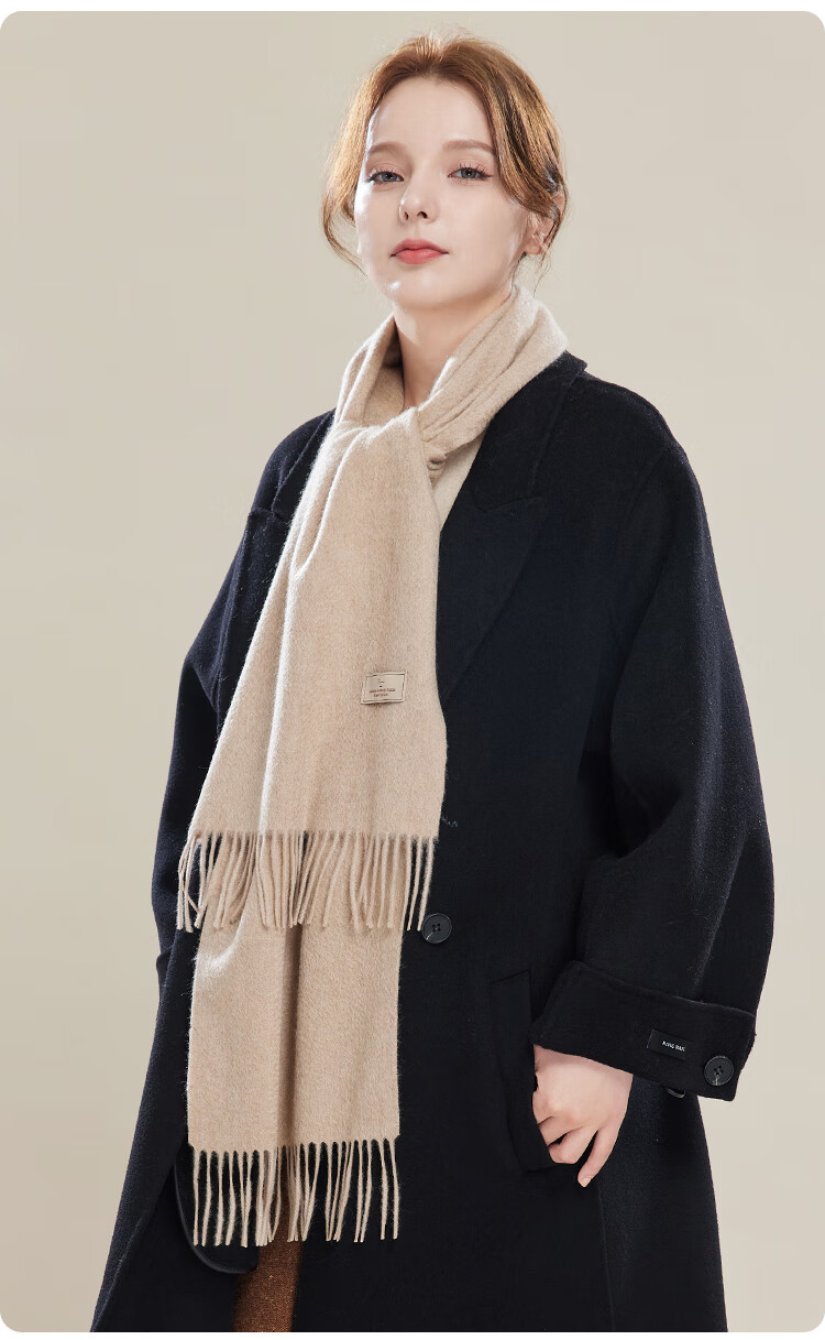 JIUMU 100% Cashmere Scarf for Women, Autumn And Winter Shawl, Warm Neck Wrap, Gift for Girls, Mid-Autumn Festival Birthday Present, Gift Box Set 18