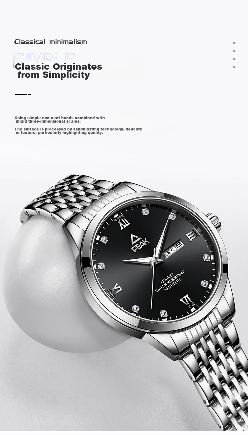 PEAK Zhuoyue Series Top Ten Brand Watches for Men, Mechanical Style Sports Watch with Luminous Dial, Water-Resistant Student Wristwatch from England 1