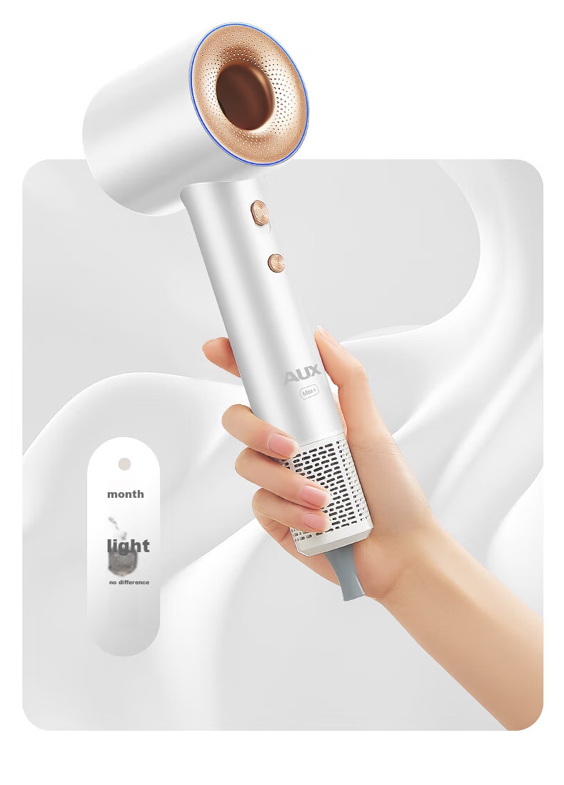 AUX High-Speed Hair Dryer, 800W, Low Power for Dormitory Use, Essential for College Students, Hair Protection with Negative Ions, 1200W Or Less, Bladeless, Powerful Airflow, Quick-Drying Electric Hair Dryer 19