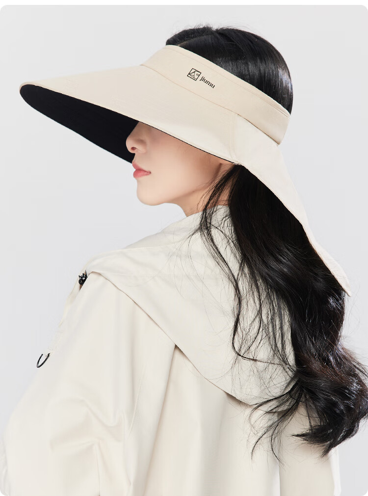 JIUMU Sun Protection Hat for Women, Sun Visor Cap, Sunhat, Open-Top Hat, Cool Hat, Summer Outdoor Face-Covering UV Protection Hat for Wome 9
