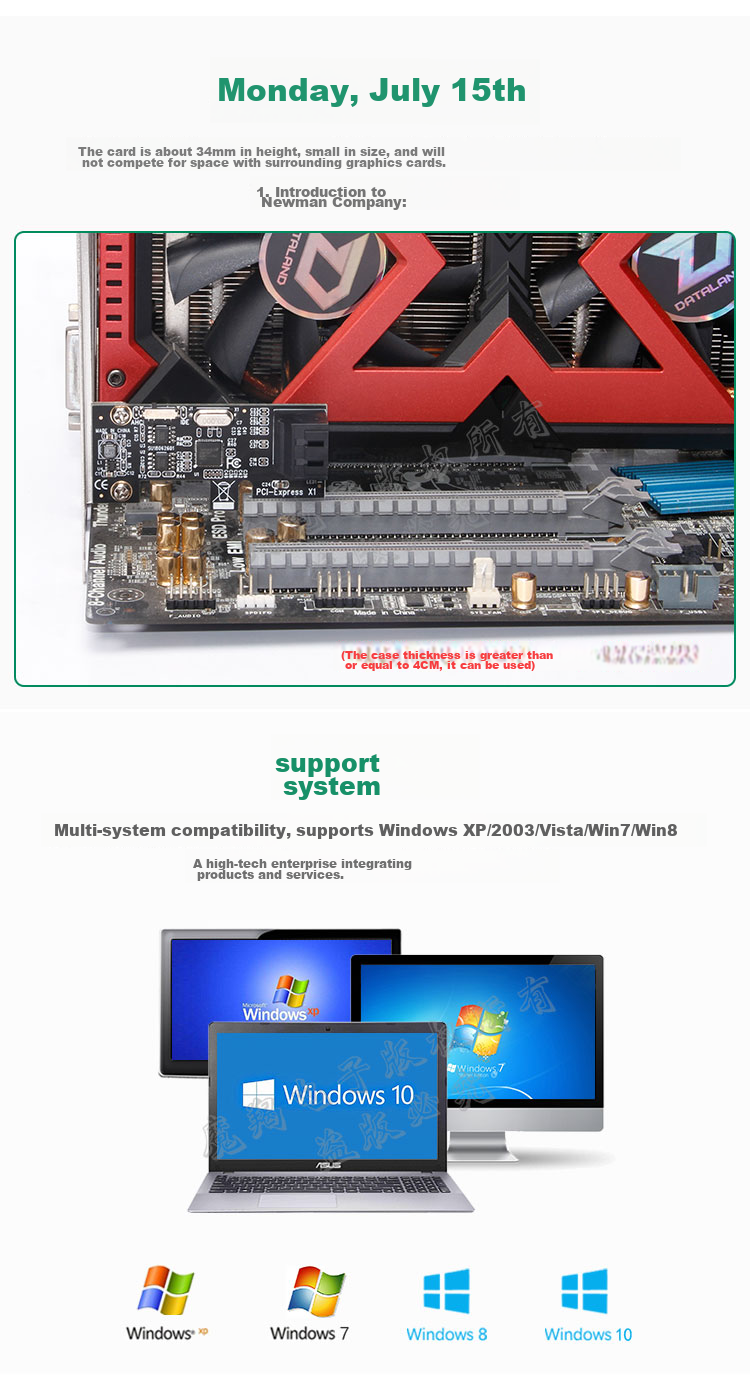 MOGE Desktop PCIE to 4-Port SATA 3.0 Hard Drive Expansion Card NAS Synology Hard Drive Card Windows/Linux Plug-And System Boot MC2662 4