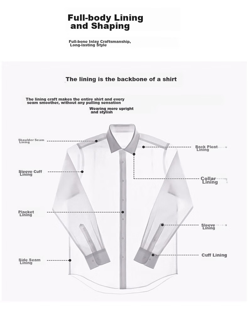 FIRS [DP Wrinkle-Free] Men's Long-Sleeve Shirt, Pure Cotton, Business Formal Wear, Dad's Dress Shirt, DP29, Size 38 6