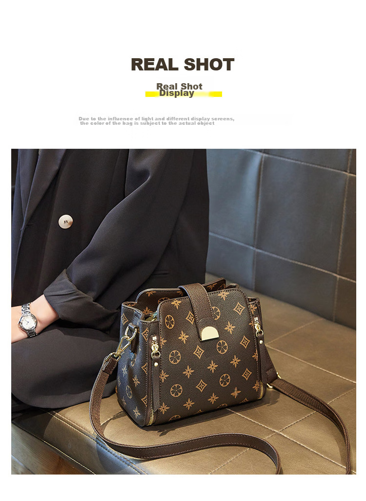 Aiqinghai Handbag, Women's Bucket Bag, Crossbody Shoulder Bag, Large Capacity, Light Luxury Brand, Birthday And Mother's Day Gift, Practical Present for Mom 12