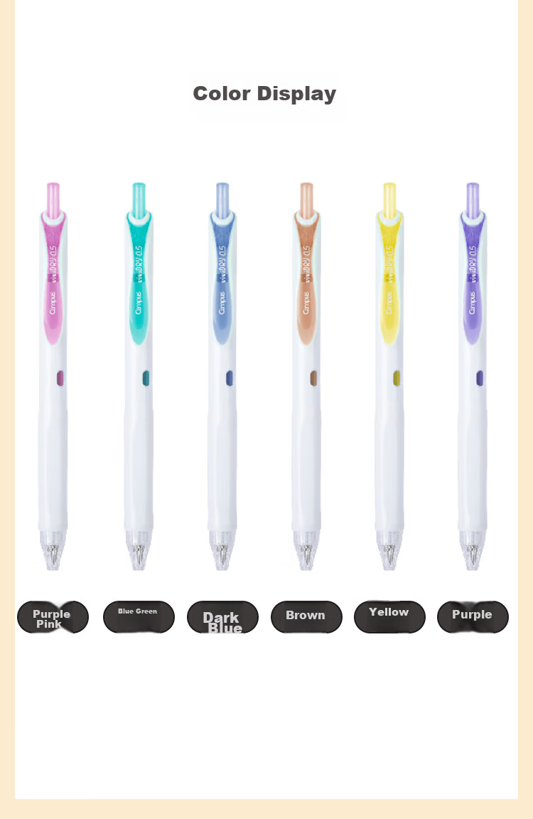 KOKUYO Imported Retractable Gel Pen Vivid DRY for College Entrance Exam, Colorful Quick-Drying Ink Pen, 0.5mm Signature Pen, Yellow Refill, 1 Piece, WSG-PR302Y 5