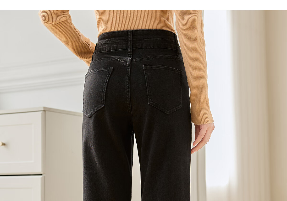 PinCai Autumn Winter Fleece-Lined High-Waist Slim Fit Skinny Jeans for Women Stretch Warm Pants P139N3231 20