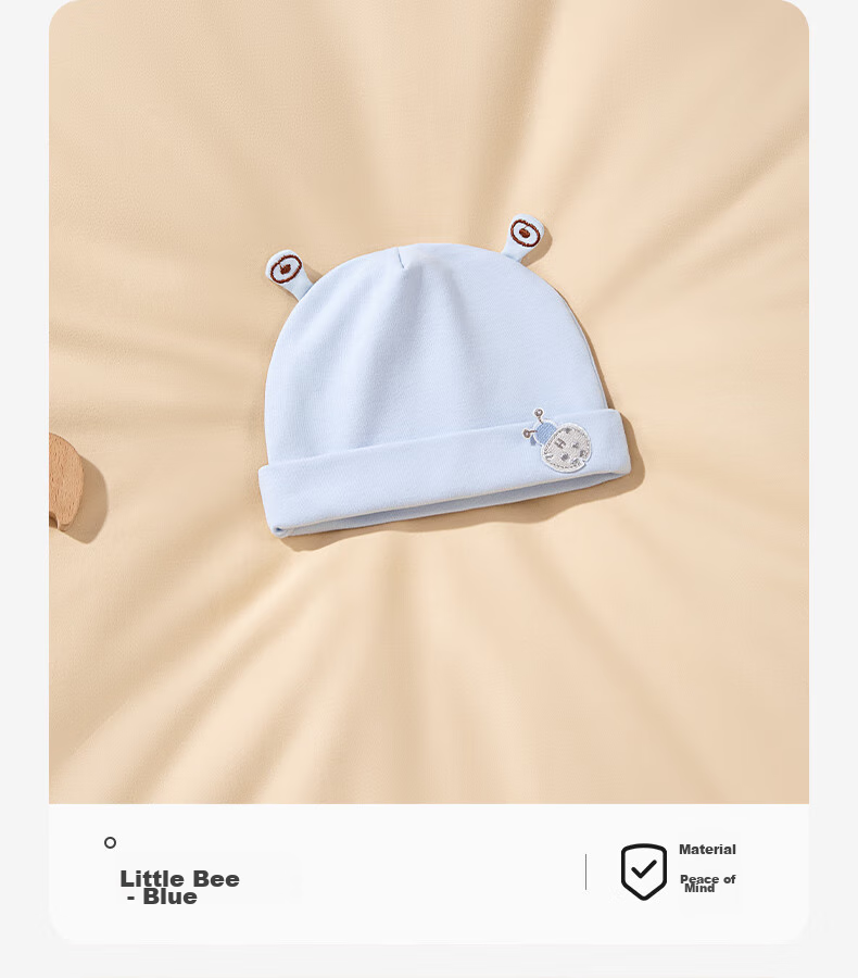 Beitaisi Baby Hat, Autumn And Winter Newborn Infant Cotton-Padded Cap for Boys And Girls, Unisex Boneless Cap for Newborns 0-3 Months, Protecting Fontanelle 26