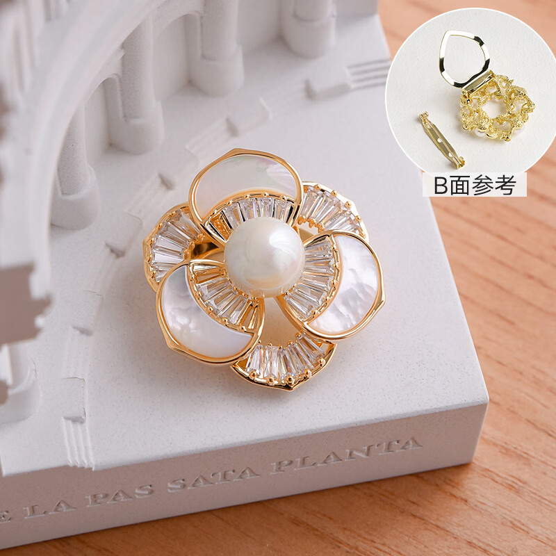 Hangsilu Scarf Pin, Square Scarf Clip, Chest Pin, Two-In Tie Clip, Shirt Decoration, Birthday Gift, Mid-Autumn Festival Gift for Mom And Teachers