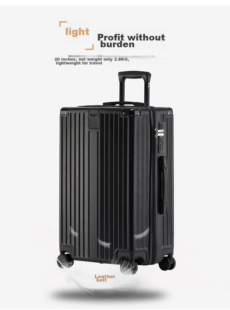 Huahuagongzi Luggage Suitcase for Women And Men, Trolley Case with Spinner Wheels, Travel Carry-On Suitcase with Password Lock, 20-Inch Black 5