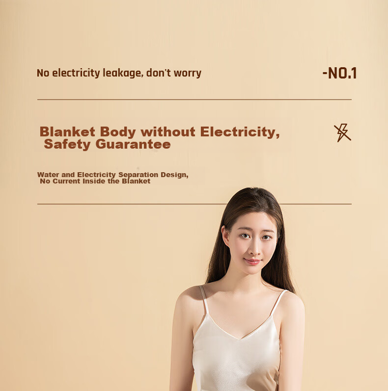 Huanding [Water Heating Power-Off] Electric Heating Blanket, Water Heating Blanket, Water Circulation Electric Heating Pad, Double-Sized 0.9*1.8m 9