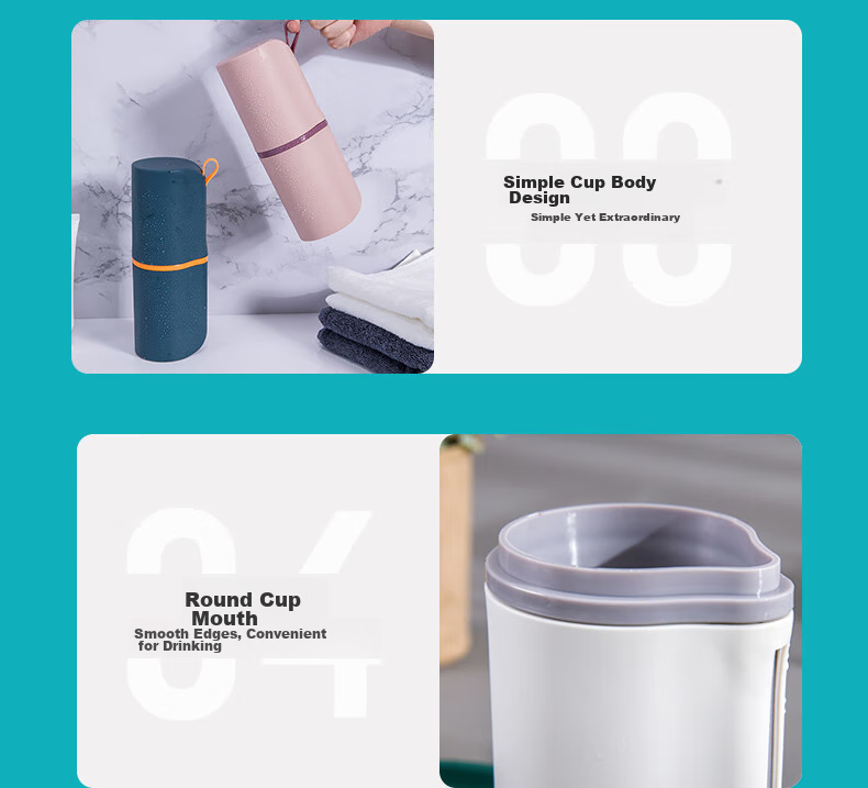 Siwangongli Travel Toiletry Cup, Toothbrush Cup, Portable Toothbrush Holder, Mouthwash Cup, Tooth Mug, Toothpaste Storage Container, Dental Care Box SW7605 12