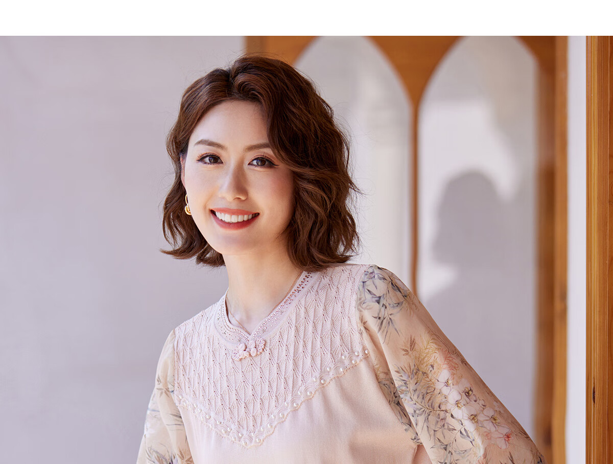 YUZHAOLIN Traditional Chinese Style 3/4 Sleeve T-Shirt for Middle-aged and Elderly Women, Grandma Top Y244T5825 19
