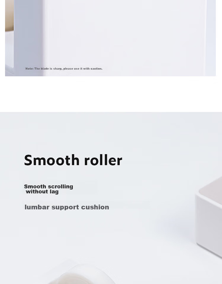 Deli Tape Dispenser, German Creative Design, Transparent Tape Cutter, Non-Slip Base, Smooth Cutting, for Office And Home Use, Ivory White NS121 6