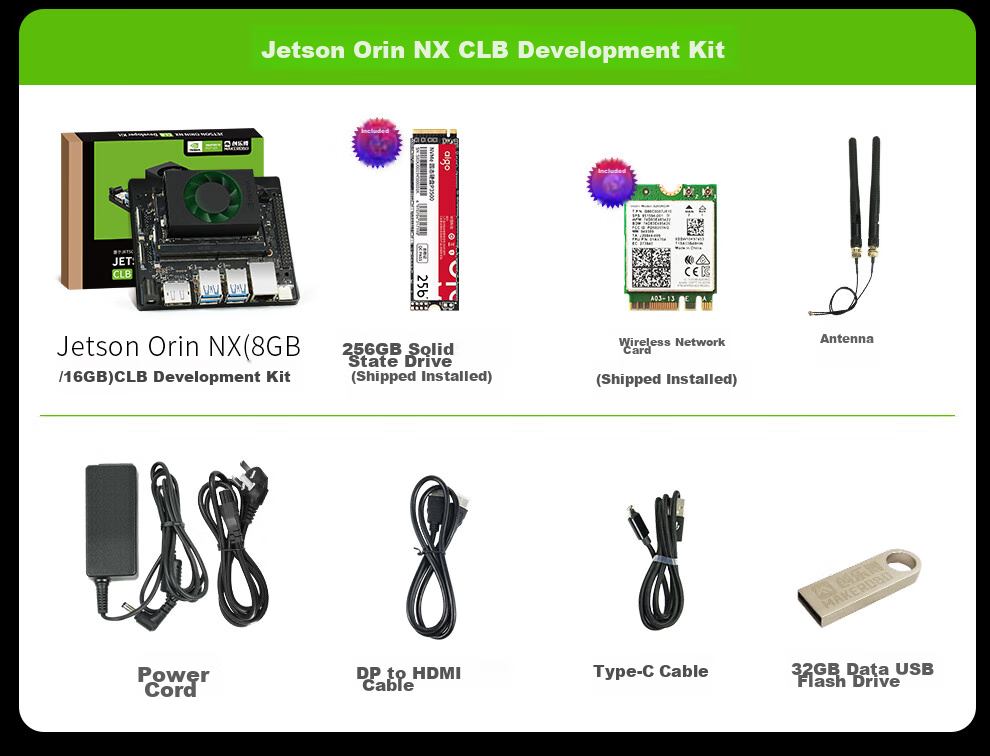 NVIDIA Jetson ORIN NX Super AI Development Kit 8/16GB Core Development Board 157Tops 22
