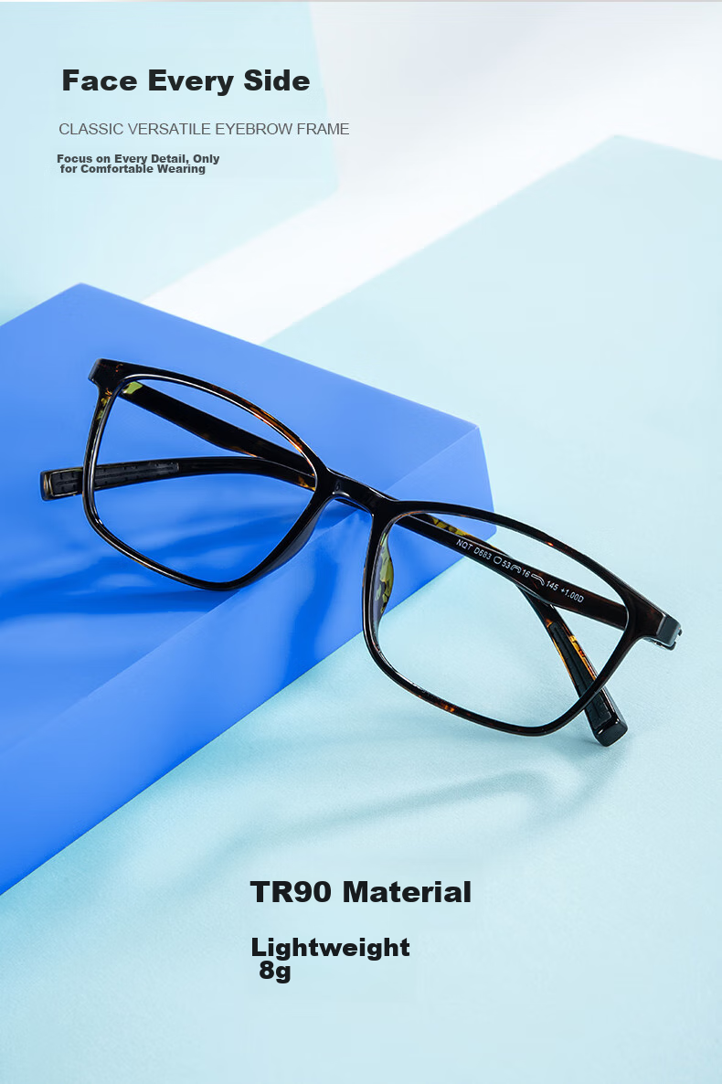 Nianqingtai Men's And Women's Fashionable High-Definition Anti-Blue Light TR90 Ultra-Light Full-Frame Imported Reading Glasses D683 Tortoiseshell Color +250 Degrees 3
